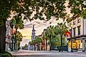 Historical downtown area of Charleston, South Carolina.