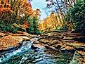 Autumn view of Ohiopyle State Park in Pennsylvania