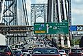 Traffic on George Washington Bridge. 