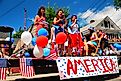 Fourth of July parade in Bristol, Rhode Island. Editorial credit: James Kirkikis / Shutterstock.com