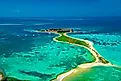 Aerial view of Dry Tortugas National Park, Fort Jefferson. 
