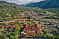 Aerial View of Downtown Glenwood Springs, Colorado.