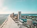 Aerial view of Gulf Shores, Alabama.