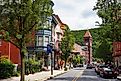 View of the historic town of Jim Thorpe, Pennsylvania.