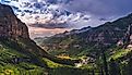 Mountain valley landscape in Telluride