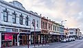 Sunset over city center of Launceston, Australia. Editorial credit: trabantos / Shutterstock.com