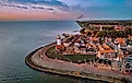 Aerial view of Urk, the Netherlands.