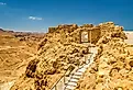 View of the Masada fortress ruins in the Judaean Desert, Israel