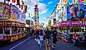 People roam the main streets of the town during the annual New Holland Farmers Fair. Editorial credit: George Sheldon / Shutterstock.com