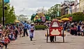 Tulip Time Festival Parade in Pella. Editorial credit: yosmoes815 / Shutterstock.com.