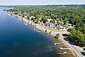 Overlooking Lake Cadillac along Cadillac, Michigan.