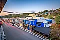 Aerial view of the Main Street in Park City, Utah.