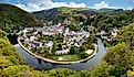 The medieval town of Esch-sur-Sure in Luxembourg. 