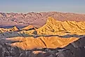 Death Valley National Park During Sunrise from Zabriskie Point. 