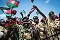 Celebrations to commemorate South Sudan's independence in Juba, South Sudan. Via Shutterstock / Richard Juilliart