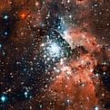 Hubble image of an open star cluster. Image credit: NASA/ESA