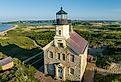 Late afternoon summer at the North Lighthouse, New Shoreham, Block Island, Rhode Island.