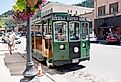 Sierra silver mine green tour bus in Wallace, Idaho. Image credit Alexander Oganezov via Shutterstock