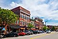 Odd Fellows Hall at 115 Water Street in the historic town center of Exeter, New Hampshire. Editorial credit: Wangkun Jia / Shutterstock.com.