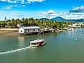 Paddle boat heading into Port Douglas, Australia.