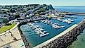 Ballycastle Harbour, Atlantic ocean, Northern Ireland.