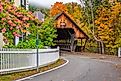 Middle Covered Bridge in Woodstock, Vermont.