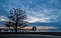 Sunset over Lake Pontchartrain seen from Fontainebleau State Park in Mandeville, Louisiana. Editorial credit: Wirestock Creators / Shutterstock.com 
