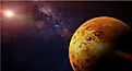 Venus with the Sun and Stars Illuminating the Background