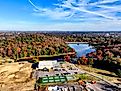 Aerial view of Van Buren City Park in Van Buren, Arkansas. Editorial credit: Jonathan C Wear / Shutterstock.com.