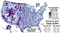Proportion of Americans under the age of 18 in each county of the fifty states, the District of Columbia, and Puerto Rico as of the 2020 United States census. By Abbasi786786 - Own work, CC BY-SA 4.0, https://commons.wikimedia.org/w/index.php?curid=113128