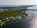 Aerial view of Gulf Breeze, Florida.