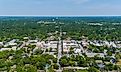 Aerial view of Fairhope, Alabama.