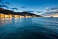 Alassia town on the Ligurian Sea coast.