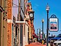 Sidewalk view of Guthrie, Oklahoma. Editorial credit: Kit Leong / Shutterstock.com