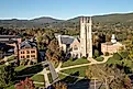 The Thompson Memorial Chapel on the campus of Williams College in Williamstown, Massachusetts.