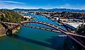 Rainbow Bridge in the Town of La Conner, Washington.