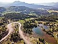 Aerial view of Beartooth Pass in the Wyoming/Montana border.