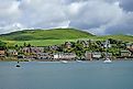 The tranquility of Campbeltown harbour in summer, Argyll and Bute, Scotland.