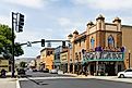 View along 2nd Street in The Dalles Oregon with the Granada Theatre, via Ian Dewar Photography / Shutterstock.com