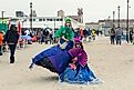 Participants of the Zombie Walk in Asbury Park, New Jersey.