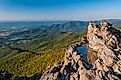 The spectacular view of the Little Stony Man Mountain, Shenandoah National Park, Virginia.