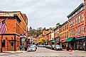Main Street in downtown Galena, Illinois. Image credit: Nejdet Duzen / Shutterstock.com.