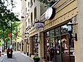 Small Town Store Fronts, Waukesha, Wisconsin. Editorial credit: Robert R French / Shutterstock.com