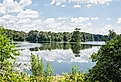 Cloud reflections on Lay Lake in Alabama.