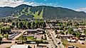 Panoramic aerial view of Jackson, Wyoming