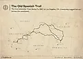 map showing the old Spanish trail