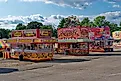 Stalls for the Putnam County Fair in Cookeville, Tennessee. Image by Sandra Burm via Shutterstock.