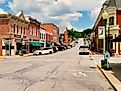 Downtown Main Street in Weston, Missouri.