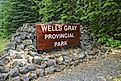 Entrance Table to Wells Gray Provincial Park on Clearwater Valley Road, British Columbia, Canada.