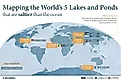 infographic showing 5 Bodies of Water That Are Saltier Than the Ocean